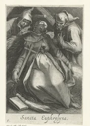 Heilige Euphrosina von Alexandria als Einsiedlerin (Sancta Euphrosyna, Serie: Kluizenaressen, Sacra Eremus Ascetriarum)