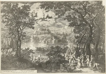 Landschaft mit Martyrium des heiligen Stephanus