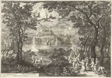 Landschaft mit Martyrium des heiligen Stephanus