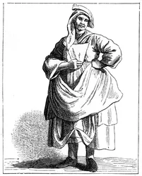 Frau, die mit alten Hüten handelt, 1737-1742