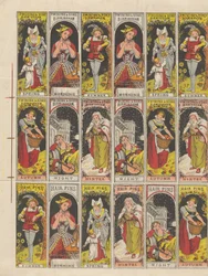 Satz von 18 Etiketten von 