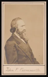 Porträt von John Franklin Farnsworth 1820-1897, vor 1897