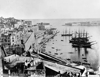 Eingang zum Großen Hafen, Malta, ca. 1880