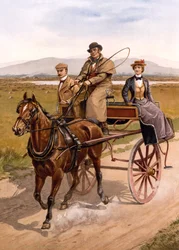Irischer Jaunting Car, ca. 1895