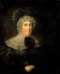Dame mit einer Rüschenhaube