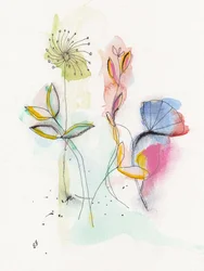 Lebendige Aquarellblumen