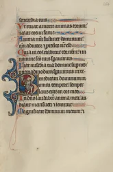 Initial B: David spielt den Narren vor Achisch, König von Gat
