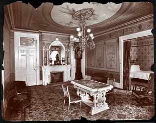 Privates Wohnzimmer im Hoffman House Hotel, 1907