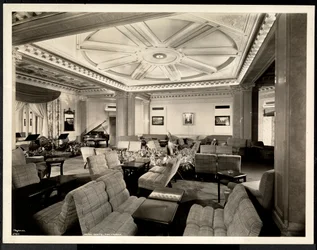 Die Lounge, Blick nach Osten im Hotel White, 37th Street und Lexington, New York, 8. März 1937