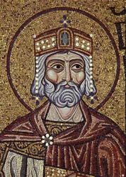 König David (Detail) der Innenmosaiken in der St. Markus Basilika, 12. Jahrhundert