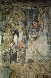 Die Verkündigung Fresko in Santa Maria Antiqua, 565-578