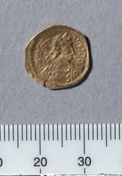 Halber Tremissis von Justinian I., Konstantinopel, 527-565 (Gold)
