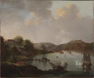 Aussicht über Frederikshald in Norwegen