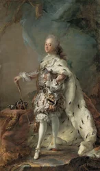 Porträt von Frederik V. in Salbungsrobe