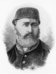 Porträt von Abdulaziz (1830-1876), 32. Sultan des Osmanischen Reiches ab 1861, Gravur