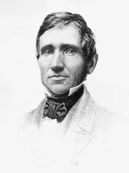 Porträt von Charles Goodyear (1800-1860), amerikanischer Autodidakt und Erfinder des vulkanisierten Gummis, Gravur