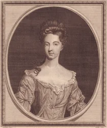 Porträt von Margaret Cecil, Gräfin von Ranelagh (1672 oder 1673-1728), Kupferstich von John Goldar (1729-1795) nach einem Gemälde von G Kneller