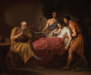 Alexander der Große auf seinem Krankenbett