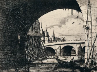 Bogen der Pont Notre-Dame, 1915