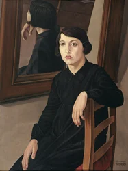 Mädchen vor einem Spiegel, 1932