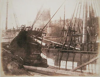 Segelschiffe im Hafen, ca. 1845