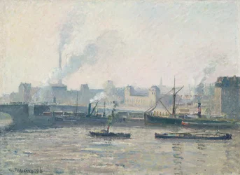 Die Saint-Sever-Brücke in Rouen: Nebel, 1896