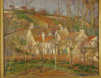 Die roten Dächer, Dorfecke, Wintereffekt