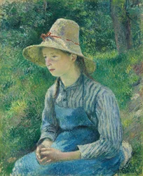 Bauernmädchen mit Strohhut