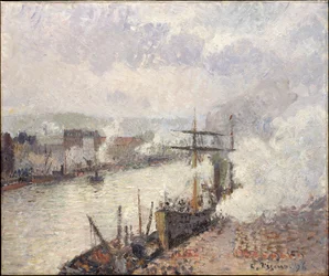 Dampfschiffe im Hafen von Rouen