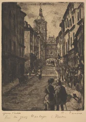Die Straße der großen Uhr, Rouen, 1885