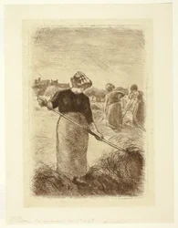 Frauen beim Heuwenden