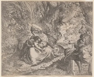 Die Rast auf der Flucht nach Ägypten, 1587-1590