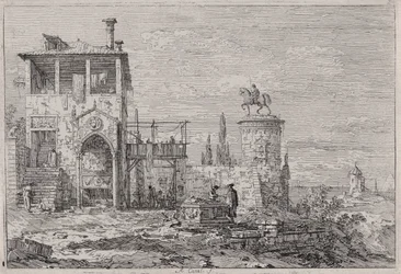 Das Reiterdenkmal, aus der Serie Veduten