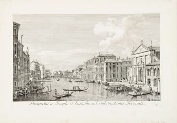 Ein Blick von Saint Eustachius nach Rialto