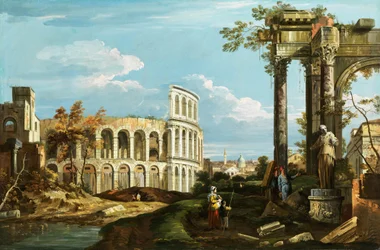 Canaletto Capriccio mit Arena
