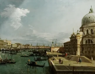 Der Eingang zum Canal Grande und die Kirche La Salute