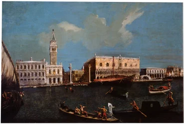 Canal Grande, Piazzetta und Dogenpalast in Venedig, 18. Jahrhundert