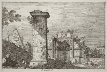 Landschaft mit verfallenen Denkmälern [rechts]