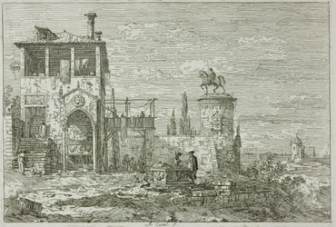 Das Reiterdenkmal, aus Vedute