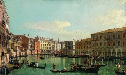 Der Canal Grande, Venedig, Blick nach Süden zur Rialtobrücke, 1730er Jahre