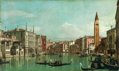 Der Canal Grande, Venedig, Blick nach Südosten, mit dem Campo della Carità rechts, 1730er Jahre