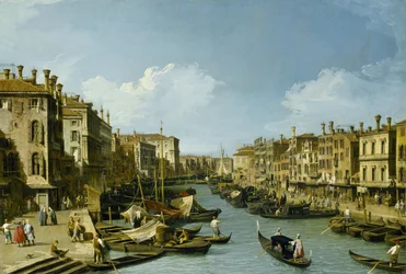 Der Canal Grande in der Nähe der Rialto-Brücke, Venedig