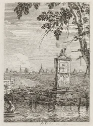 Das kleine Monument (links), ca. 1735-1746