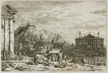 Der Markt in Dolo, aus Vedute