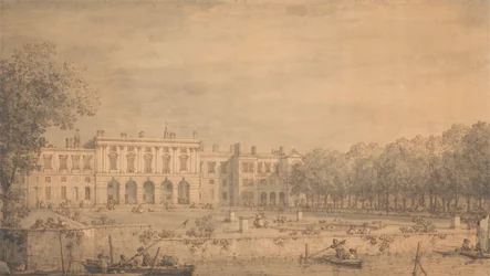 Ansicht des alten Somerset House von der Themse