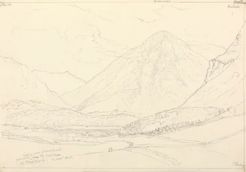 Grasmoor vom westlichen Fuß des Mellbreak aus, 2. August 1835