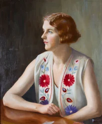 Porträt der Schriftstellerin und Illustratorin Marian Ada. Peart, um 1930