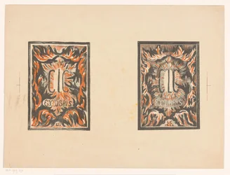 Zwei Ex libris von Carel Lion Cachet