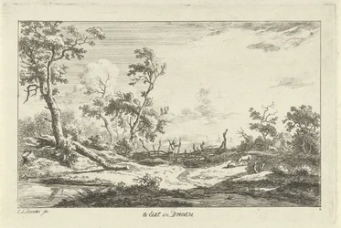 Jäger in einer Landschaft (Landschaften A-F)