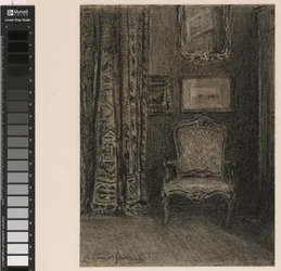 Zimmerinterieur in der Rue du Trône 190 in Brüssel